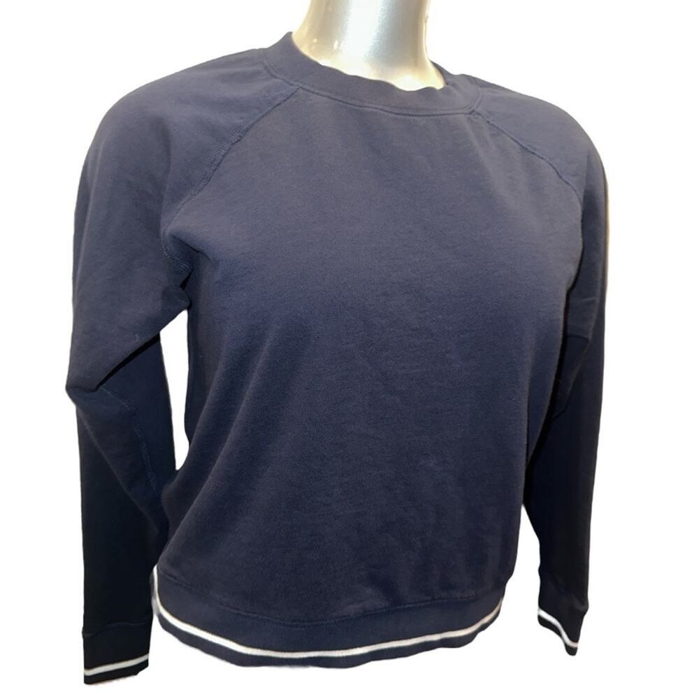 LA LIGNE NEW YORK 100% Cotton Striped Hem Sweatshirt Size XS
